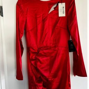 Women's Red Cutout Mini Dress